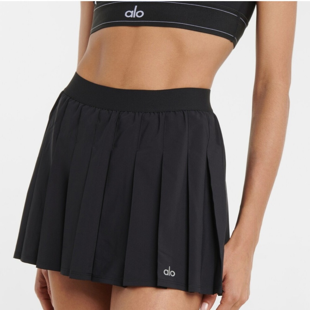 ALO Yoga Black tennis skirt xxs skort